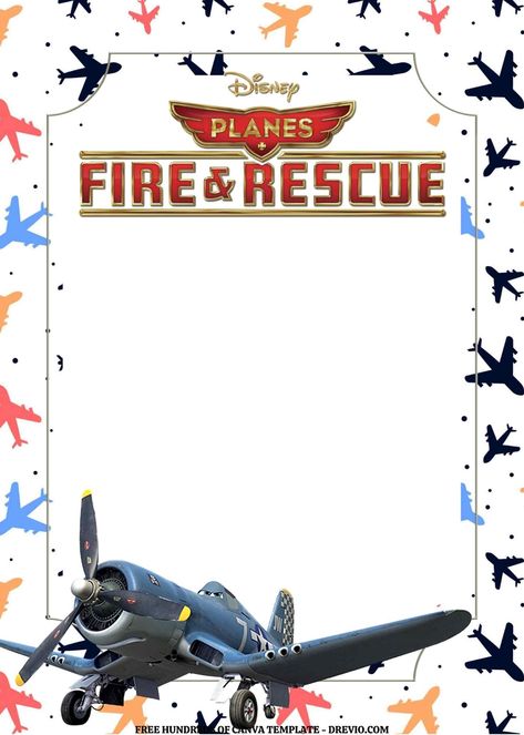 Nice FREE EDITABLE - 16 Planes Fire & Rescue Canva Templates These are special online invitations for Disney-themed parties, such as Planes: Fire & Rescue! To begin, select this exciting Planes online invitation. Dusty, Dipper, and Blade Ranger appear in an... Disney Planes Party, Planes Party, Disney Planes, Airplane Birthday Party, Online Invitation, Disney Theme Party, Vintage Suitcases, Diy Paint, Fire Rescue