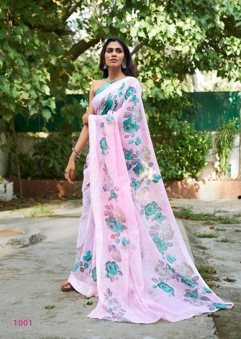 Floral Sarees, Saree Painting Designs, Saree Painting, Hand Painted Dress, Hand Painted Sarees, Organza Sarees, Satin Saree, Stylish Sarees, Painted Clothes