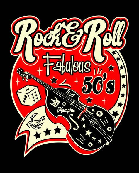 50s Rock And Roll Aesthetic, Music Graphics, 1950s Rock And Roll, Hoco 2024, 50s Music, Rock Aesthetic, Retro Party, Rock'n Roll, Favorite Products