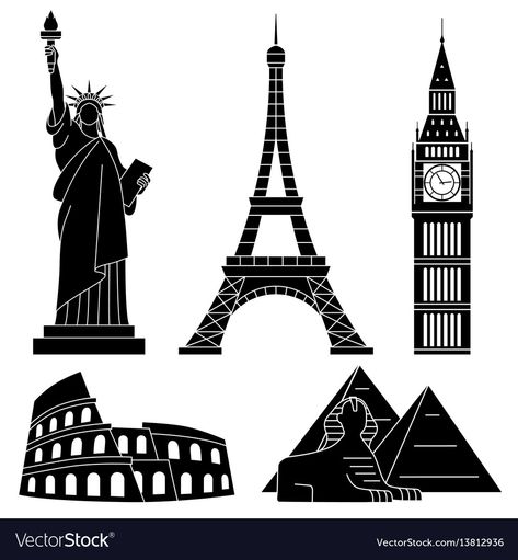 World Landmarks, Cityscape Wallpaper, Paris Theme Party, Modern Wall Art Prints, Building Icon, Animal Stencil, Flat Icons Set, Flat Icons, Metal Garden Art