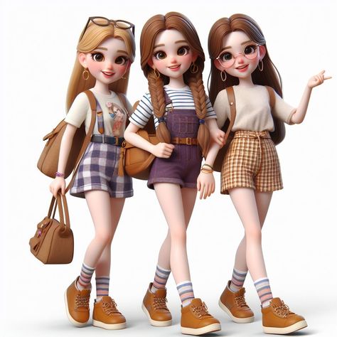 Sisters Animated Images, 3 Cartoon, Friends Cartoon, Sublimation Ideas Projects Inspiration, Best Friends Cartoon, Friends Illustration, Beautiful Scenery Photography, Best Friend Pictures Tumblr, Boys Watches