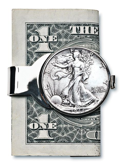 PRICES MAY VARY. Made in USA 💰 ELEGANT, AUTHENTIC COIN MONEY CLIP - The money clip measures 1 7/8" x 1 1/4" x 1/8" inches and weighs about 2 ounces. It is the perfect cash, currency or credit card holder for everyday use. It fits your pocket perfectly and will not feel bulky like a normal wallet. Try it now RISK-FREE with our Money Back Guarantee. 💰 HIGH QUALITY & DESIGN - Our Money Clip is made of durable Brass Layered in Silver-Tone Rhodium. It will never lose its eye-catching design or rust Treasure Coin, Silver Money Clip, Buy Coins, Gold Chic, Money Collection, Half Dollar Coin, American Coins, Money Organization, Dollar Coin