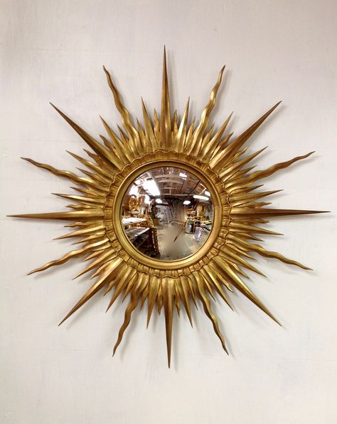 Soleil Mirror | Carvers' Guild Mirrors Decor, Nursery Interior Design, Metal Element, Sun Mirror, Starburst Mirror, Golden Mirror, Gold Applique, Baobab Collection, Gold Starburst