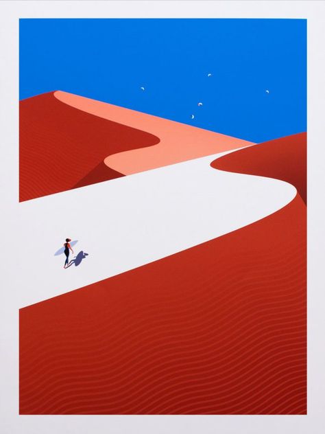 Sand Dune Art, Sand Dunes Illustration, Sand Dune Illustration, Dunes Illustration, Illustration Basic, Dune Illustration, Photo Expo, Calm App, Malika Favre