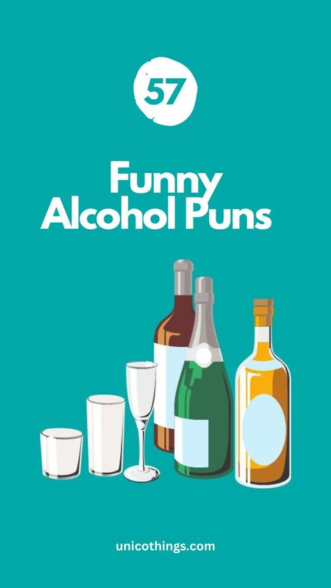 Cheers to a barrel of laughter with these hilarious alcohol puns. From clever bar jokes to wine-inspired wordplay, these puns are the perfect blend of humour and spirits. Bartender Humor, Drinking Puns, Alcohol Puns, Alcohol Jokes, Wine Puns, Bar Jokes, Funny Alcohol, Witty Comebacks, Alcohol Humor