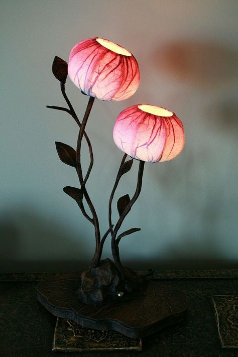 Sachie Muramatsu, Hanji Paper, Paper Lamps, Creative Lamps, Organic Nature, Flower Lamp, 3d Origami, Design Paper, Light Sculpture