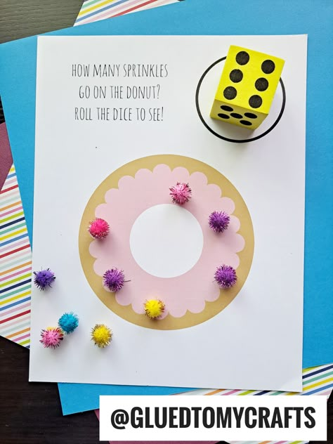 Donuts With Dudes Craft, Pin The Sprinkle On The Donut Game, Donuts With Dad Activities, Donuts With Grownups Activities, Donut Day Activities, Donut Activities For Preschool, Donut Crafts For Kids, Donuts With Grownups, Fourever Sweet