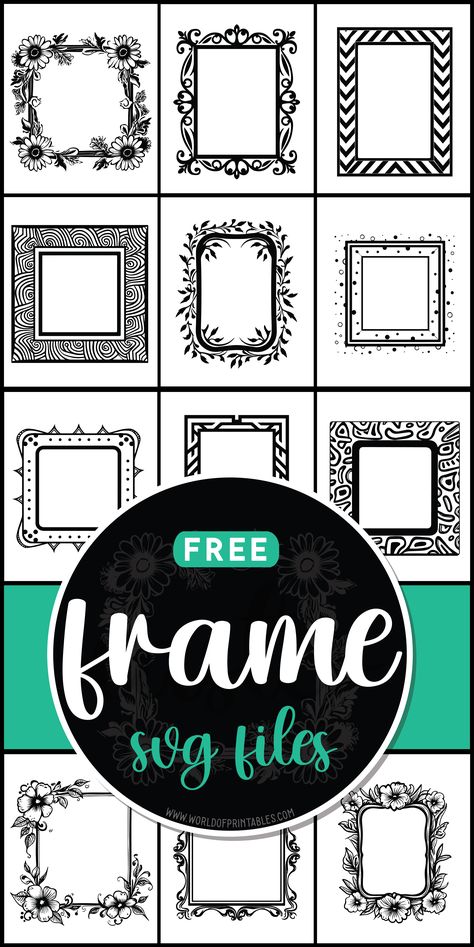 Elevate your creativity with free frame SVG files! Explore versatile designs perfect for adding a stylish touch to your projects. Frame your memories with flair! 🖼️✨ Cricut Projects With Picture Frames, Picture Frame Svg Free, Svg For Tumblers Free, Cricut Photo Frames, Create Svg Files For Cricut, Pictures To Frame Prints Free Printables, How To Make Svg Files For Cricut, Frame Svg Free, Picture Frame Svg