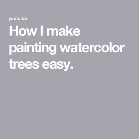 How I make painting watercolor trees easy. Watercolor Trees Tutorial Step By Step, How To Paint Trees Watercolor, How To Paint A Pine Tree, Tree Drawing Watercolor, Trees Tutorial, Pine Tree Painting, Watercolor Tutorial, Loose Watercolor, Watercolor Trees