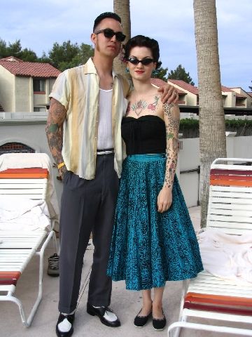 Viva Las Vegas 2005 178 by Jennifer Worden, via Flickr Rudeboy Style, 50s Fashion Men, 50s Style Men, Rockabilly Style Men, Rockabilly Couple, 50's Housewife, Rockabilly Men, Rockabilly Mode, Fashion 50s