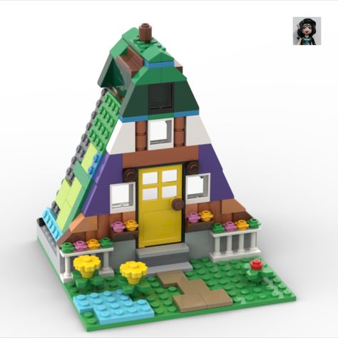 How to build A Frame cabin with Lego classic 10698 ? Following these instructions, you can build a A Frame cabin from only the parts of the Lego Classic 10698 Lego Classic Ideas 10698, Lego 10698 Ideas, Lego 10696 Ideas, Lego House Instructions, Lego Classic Ideas, Lego 10698, Lego Patterns, Lego Pumpkin, Easy Lego Creations