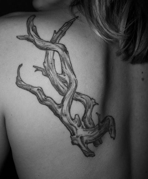 Driftwood Tattoo, Elk Tattoo, Wood Tattoo, Script Tattoo, Ocean Tattoos, Flower Sleeve, Drift Wood, Tattoo Blog, Simplistic Tattoos