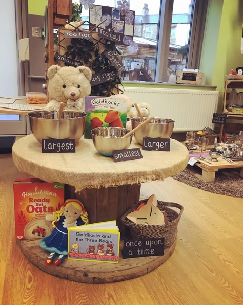 Goldilocks Activities, Goldilocks And Three Bears, Eyfs Literacy, Day Care Activities, Wednesday Ideas, Foundation Maths, Story Baskets, Bears Preschool, Books Nursery