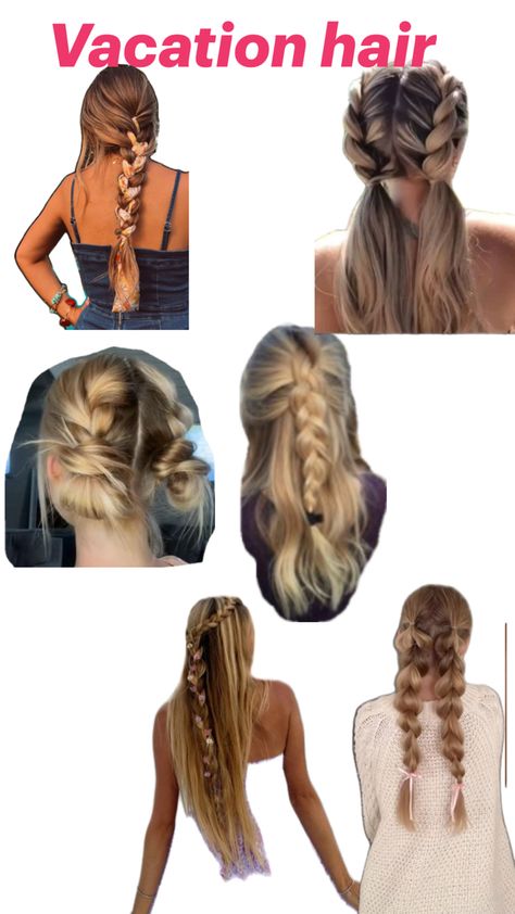 Looking for hairstyles for vacation this is perfect for you Water Park Hairstyles, Hawaii Hairstyles, Miami Hairstyles, Hairstyles For Vacation, Hawaii Hairstyle, Camp Hairstyles, Comfy Hairstyle, Wolf Lodge, Night Hairstyles