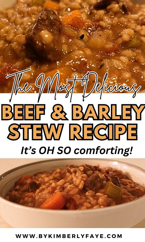 Cozy and Delicious Beef and Barley Stew Recipe Beef And Barley Stew, Beef Barley Stew, Barley Stew, Beef And Barley, Freezing Leftovers, Barley Recipe, Tuscan Soup, Best Beef Recipes, Beef Barley