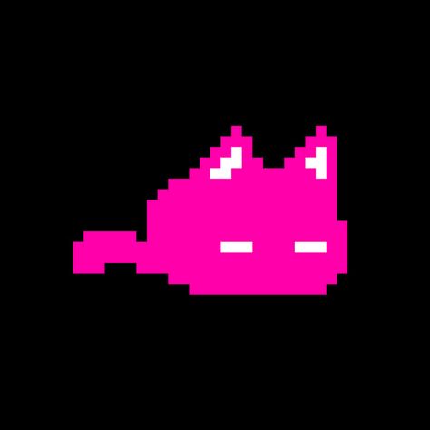 icons Y2k Pfp, White Eyes, Pink Cat, Black And Pink, Pink And Black, Computer, Pink, Black