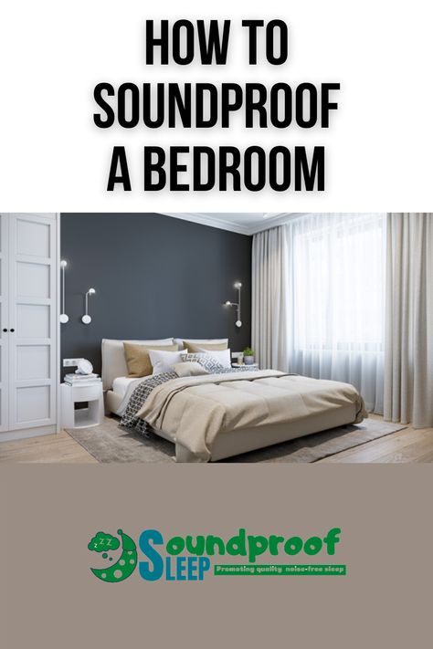 Learn how you can soundproof a bedroom and block outside noise from disrupting your sleep and keeping you awake. Read our DIY bedroom soundproofing tips. Soundproof Bedroom, Diy Insulation, Diy Bed Headboard, Diy Bedroom, Diy Bed, Noise Reduction, Sound Proofing, Headboards For Beds, Bedroom Diy