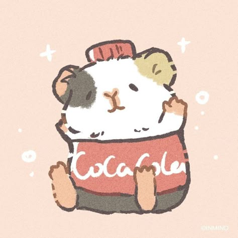 Pig Illustration, Pig Art, Iphone Wallpaper Kawaii, Cute Guinea Pigs, Cute Food Drawings, Cute Animal Drawings Kawaii, 캐릭터 드로잉, Cute Hamsters, Cute Doodles Drawings