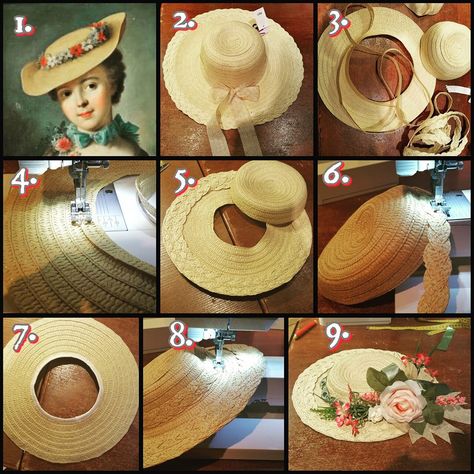 18th Century Hats, Historical Hats, 18th Century Clothing, Victorian Hats, Hat Tutorial, Diy Hat, Costumes Ideas, Century Clothing, Hat Ideas