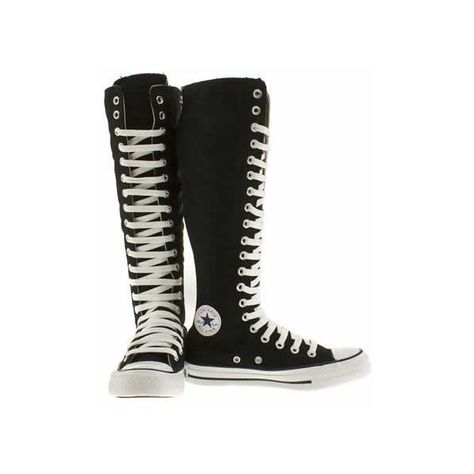 Black Converse All Star Boots Hi Tops - Converse Knee High Tops for... ❤ liked on Polyvore featuring men's fashion, men's shoes, men's boots, shoes, boots, converse, mens shoes, mens high tops, mens hi tops and mens black boots Converse Knee High, Casquette Von Dutch, Boots Converse, Knee High Sneakers, Knee High Converse, Converse Boots, Black High Top Shoes, Black And White Converse, Mens High Top Shoes