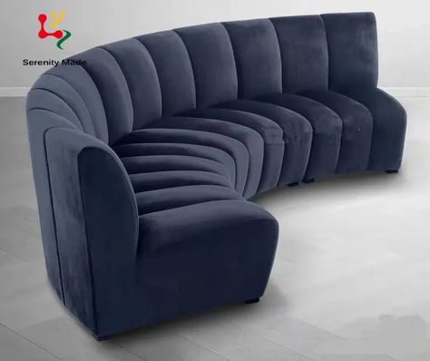 Eichholtz Sofa, Circular Couch, White Furniture Living Room, Round Sofa, Luxury Modern Furniture, Modul Sofa, Living Room Sofa Design, Blue Sofa, Curved Sofa