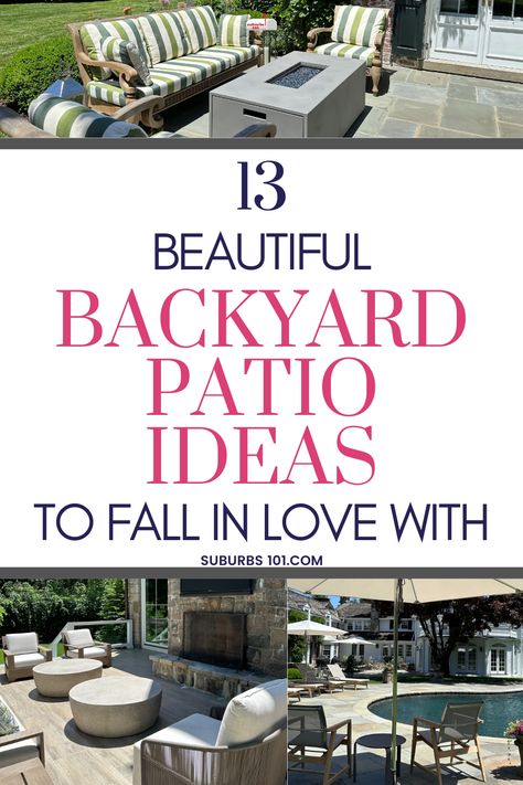 Check out these stunning backyard patio designs from luxury homes that will make you wish you had them. Whether it's rooftop patio ideas, flagstone patio designs, backyard patios with fire pits, outdoor showers, Flagstone patio with pergola, outdoor dining spaces, outdoor deck, poolside patio or covered patio designs, there's a lot to inspire you. You'll love these backyard patio design ideas! Rooftop Patio Ideas, Patio With Pergola, Flagstone Patio Design, Backyard Patio Ideas, Pergola Outdoor, Covered Patio Design, Patio Design Ideas, Outdoor Showers, Flagstone Patio