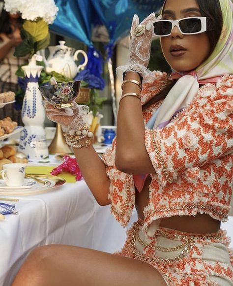 Tea Party Aesthetic Outfit, Tea Party Outfits For Black Women, Tea Party Outfits For Women, High Tea Outfit, Adult Tea Party, Tea Party Attire, Kentucky Derby Outfit, Black Girls Luxury Lifestyle, Derby Outfits