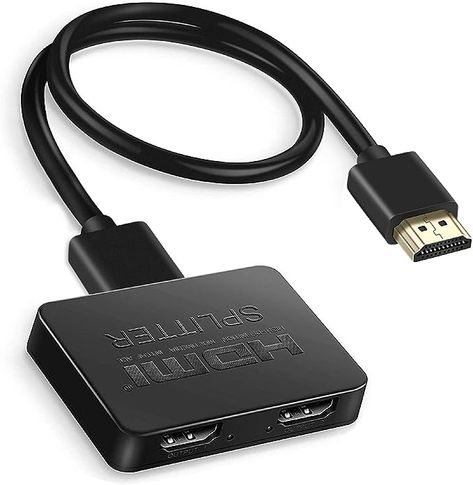 Portable 4k HDMI Splitter. 1 in 2 out, size: 2.5x2.1x.05 inches. HDMI Splitter for dual monitor support. Black Leather Jeans, Accessories Video, Video Security, Hdmi Splitter, Video Game Consoles, Useful Hacks, Dual Monitor, Marine Electronics, Laptop Screen