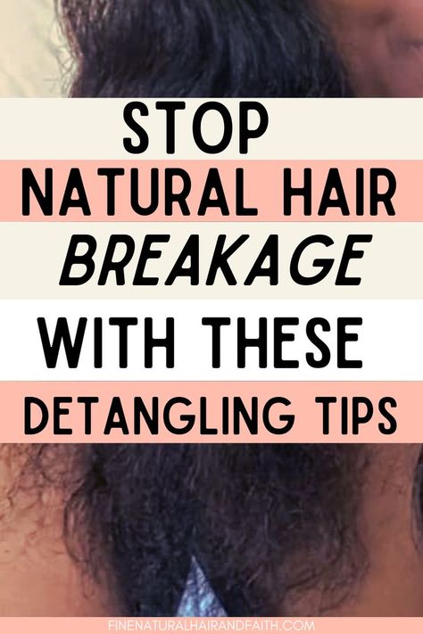 close up of detangled natural hair for stop hair breakage pin How To Stop Hair Breakage, Breakage Natural Hair, Black Hair Care Routine, Natural Hair Breakage, Detangling Natural Hair, African Natural Hairstyles, Natural Hair Care Routine, Black Hair Growth, Stop Hair Breakage