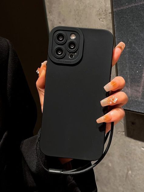 Cool Black Phone Cases, Black Iphone Phone Cases, Black Iphone Case Aesthetic, Black Phone Case Ideas, Black Phone Case Aesthetic, Phone Cases For Black Iphone, Black I Phone, Phone Cases Black, Plain Phone Cases