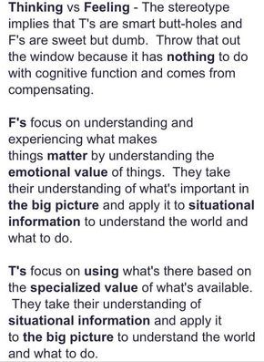 Myers-Briggs (MBTI) - Thinking vs. Feeling (are you a T or an F?) Thinking Vs Feeling, Briggs Personality Test, Intj And Infj, Personality Profile, Infj Personality Type, Personality Psychology, Intj Personality, Myers Briggs Personality Types, Myers–briggs Type Indicator