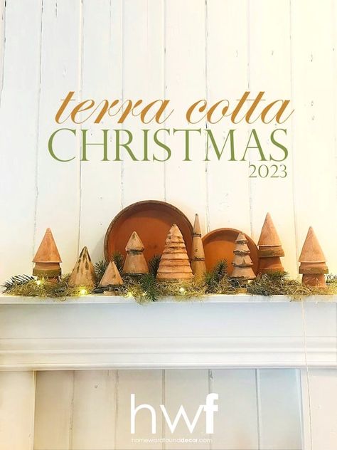 New Upcycle Ideas 704 - Funky Junk Interiors Terra Cotta Pot Ideas, Terra Cotta Christmas, Christmas Ornament Tags, Christmas Tree Forest, Potted Christmas Trees, Rustic Valentine, Upcycled Projects, Upcycle Ideas, Funky Junk Interiors