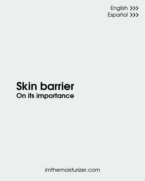 The Moisturizer - The skin barrier is the outermost layer of our skin and, therefore, our first line of protection against the environment. #skincare #beauty #cosmetics #beautyroutine #kbeauty #skin #koreanskincare #skincareoutine #belleza #cosmetica #coreana #cuidadodelapiel #rutinadebelleza #piel #themoisturizer #imthemoisturizer #beautyroutine #koreanroutine #basicroutine #skincarebasics #skinconcerns #skinbarrier #healthyskin Skincare Content Ideas For Instagram, Moisturizer Quotes, Skincare Content Ideas, Skincare Design, Esthetician Quotes, Medical Esthetician, Facial Routine Skincare, Skincare Content, Esthetician Marketing