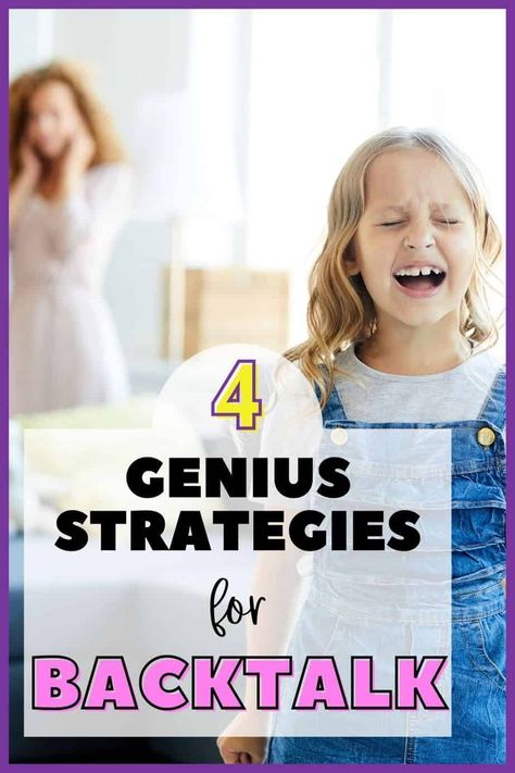 Are you sick of your child talking back? Here’s why it happens, and 4 genius expert strategies for handling a backtalking child. Feeling Ignored, Parenting Challenge, Talking Back, Parenting Strategies, Bonding Activities, Kids Talking, Parenting Toddlers, Parenting Books, Mom Help