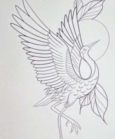 Crane Painting, Crane Drawing, Egyptian Drawings, Crow Tattoo Design, Heron Art, Applique Art, Fabric Painting On Clothes, Art And Craft Videos, Herons