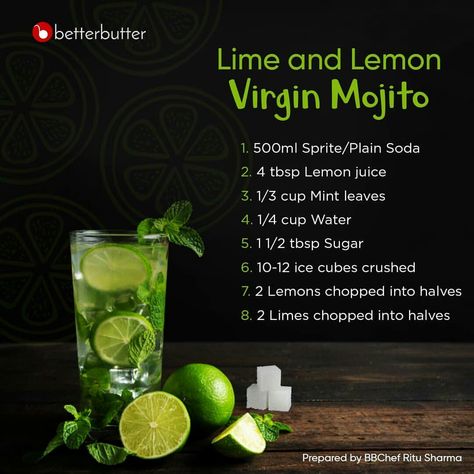 Resep Mojito, Mint Drinks, Virgin Mojito Recipe, Cooking Recipes Indian, Food Calorie Chart, Lime And Lemon, Resep Juice, Virgin Mojito, Spice Mix Recipes