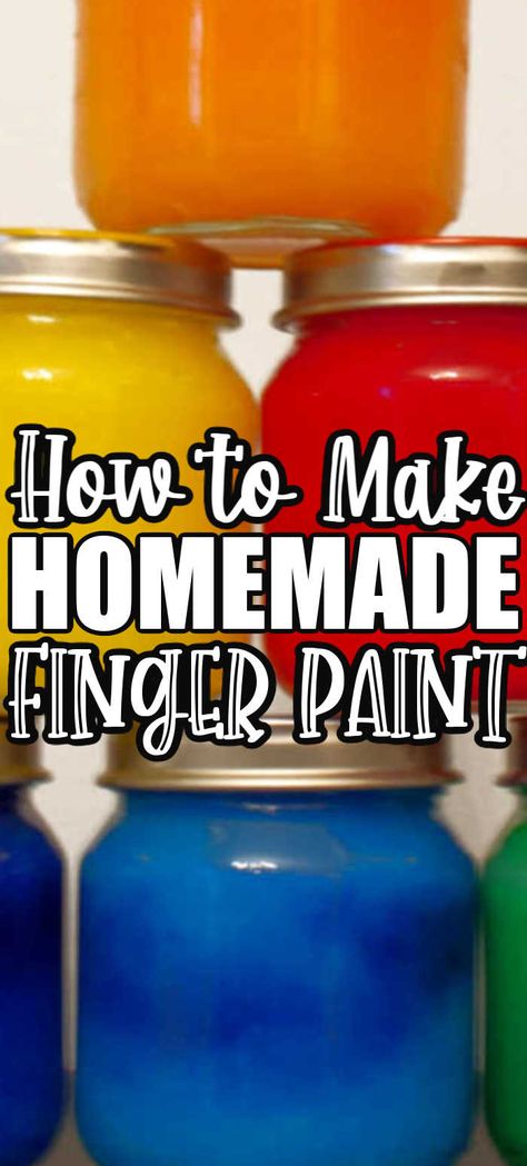 This homemade finger paint is super easy to make! With only 4 ingredients found in your pantry and water you can make this easy DIY finger paint. Finger Paint, Diy Finger Paint, Taste Safe Finger Paint, Toddler Finger Painting Ideas, How To Make Finger Paint, Toddler Finger Paint, No Mess Fingerpainting, Homemade Finger Paint Recipe, Finger Painting For Kids