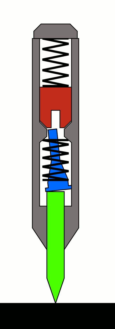 Automatic_center_punch_operation_animation.gif (529×1512) Spring Mechanism, Mechanical Engineering Design, Metal Bending Tools, Engineering Tools, Lathe Projects, Metal Lathe, Welding And Fabrication, Machining Projects, Metal Working Projects