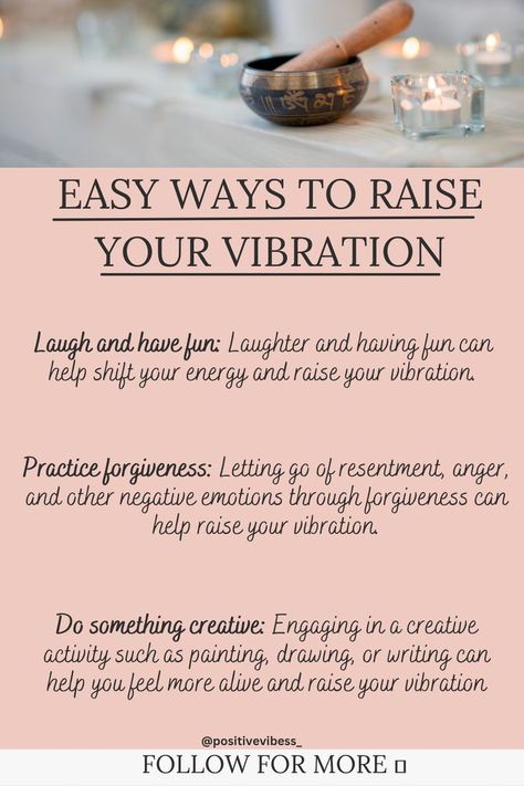 The higher your vibration, the lighter you feel in your physical, emotional, & mental bodies. You experience clarity, peace, love, & joy. Raising your vibration improves your physical health, helps you achieve your goals & helps you manifest faster. #manifest #vibration #lawofattraction #gratitude #meditations #positivity Ways To Raise Your Vibration, Law Of Vibration, Raising Your Vibration, Raise Your Vibrations, Higher Vibration, Raise Vibration, Healing Journaling, Loving Myself, Raise Your Vibration