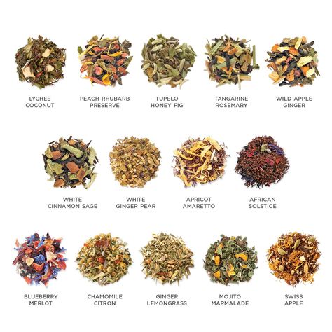 Loose Leaf Tea Packaging, Tea Recipes Loose Leaf, Ginger Mojito, Hot Tea Recipes, Apple Chai, Herbal Leaves, Tea Forte, Artisan Tea, Tea Chest