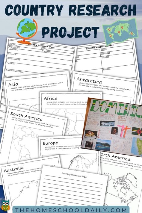 Country Research Project Template, Country Research Projects For Kids, Country Report Project, Country Research Project, English Starters, Social Studies Printables, Third Grade Ela, Geography Project, Country Study