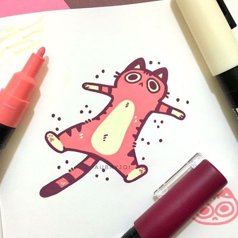 Cartoon Art Styles Animals, Drawings With Posca Pens, Dessin Cute Aesthetic, Drawings With Posca Markers, Posca Tutorial, Acrylic Markers Ideas, Posca Marker Art Ideas, Cartoon Art Animals, Cute Marker Drawings