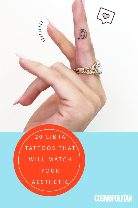 Ahead, the 20 best Libra tattoos that you definitely won't hate. Libra Hand Tattoos For Women, Tiny Libra Tattoo, Small Libra Tattoo For Women, Cute Libra Tattoos, Libra Minimalist Tattoo, Libra Finger Tattoo, Best Libra Tattoos, Tattoos Zodiac Signs, Libra Scale Tattoo