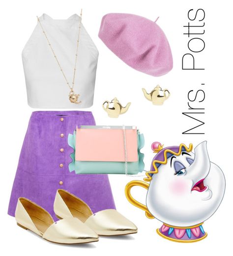 "Mrs. Potts disneybound" by isabellefadel ❤ liked on Polyvore featuring Betmar, Manurina, Merona and LC Lauren Conrad Mrs Potts Disney Bounding, Mrs Potts Inspired Outfit, Mrs Potts Disneybound, Nerd Outfit, Character Closet, Disney Modern, Disney Attire, Disney Dapper Day, Sunday Clothes