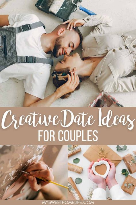 This list of creative date ideas puts the create into date! These 50 creative date ideas cover the range of fun, cheap, at home and out ideas, but are all focused on being creative. Art Date Night At Home, Date Crafts Ideas, Craft Dates Ideas, Cute Creative Date Ideas, Date Activities At Home, Cute Date Ideas For New Couples, Artistic Date Ideas, Cute Small Date Ideas, Creative Dates Ideas