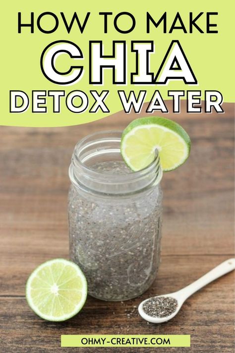 Chia Seed Water, Natural Energy Drinks, Detox Kur, Lemon Diet, Chia Seed Recipes, Smoothie Detox, Detox Water Recipes, Detox Drinks Recipes, Spa Water