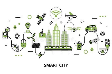 Concept of smart city, technologies of future. Modern flat line design, concept #Sponsored , #AFFILIATE, #paid, #city, #Concept, #future, #technologies Cyberpunk Art Futuristic Architecture, Futuristic Architecture Future City, Google Office, City Sketch, Sustainable Transport, Info Graphics, Sustainable City, City Logo, City Model