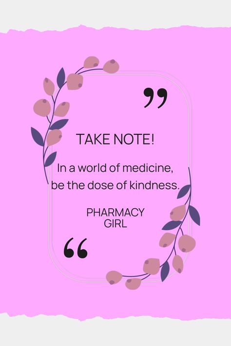 In a world of medicine, be the dose of kindness 💊❤️ Pharmacy techs know that compassion is just as important as precision. Whether it’s a friendly smile or going the extra mile, kindness heals too. Spread positivity and care, one patient at a time. 🌟 #PharmacyTechLife #KindnessInHealthcare #CompassionateCare #BeTheLight Pharmacy Tech Aesthetic, Pharmacist Quote, Pharmacy Aesthetic, Pharmacy Quotes, Healthcare Inspiration, Pharmacy Art, Pharm Tech, Tech Quotes, Pharmacy Student