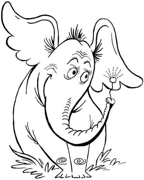 Today I will show you how to draw Horton, the elephant from Dr. Seuss's book "Horton Hears a Who!". This is the book version, not the movie version. The simple step by step guide will show you easily how to draw Horton the elephant. Dr Seuss Coloring Pages, Dr Seuss Art, Dr Seuss Classroom, Dr Seuss Activities, Dr Seuss Crafts, Seuss Classroom, Seuss Crafts, Dr. Seuss, Horton Hears A Who