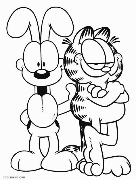 Garfield and Odie Coloring Pages Garfield Coloring Pages, Spiderman Coloring, Garfield And Odie, Spring Coloring Pages, Cartoon Coloring Pages, Disney Coloring Pages, Halloween Coloring Pages, Coloring Pages To Print, Cute Coloring Pages